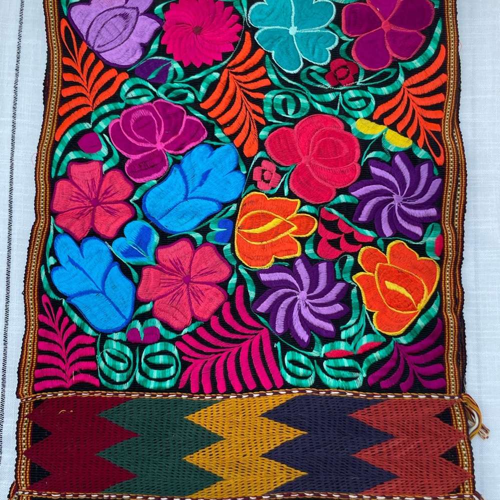 Floral Embroidered Table Runner - Picture 3 of 8